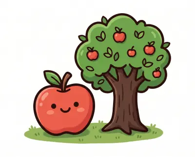 Next to the tree